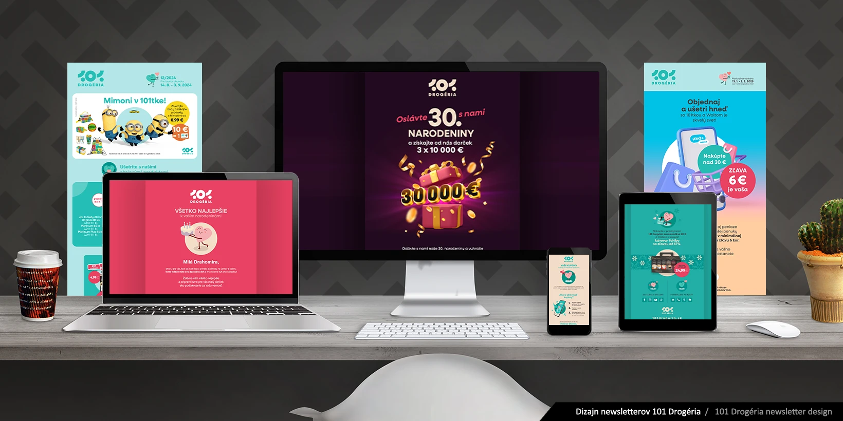 Dizajny newslettrov pre 101 Drogéria