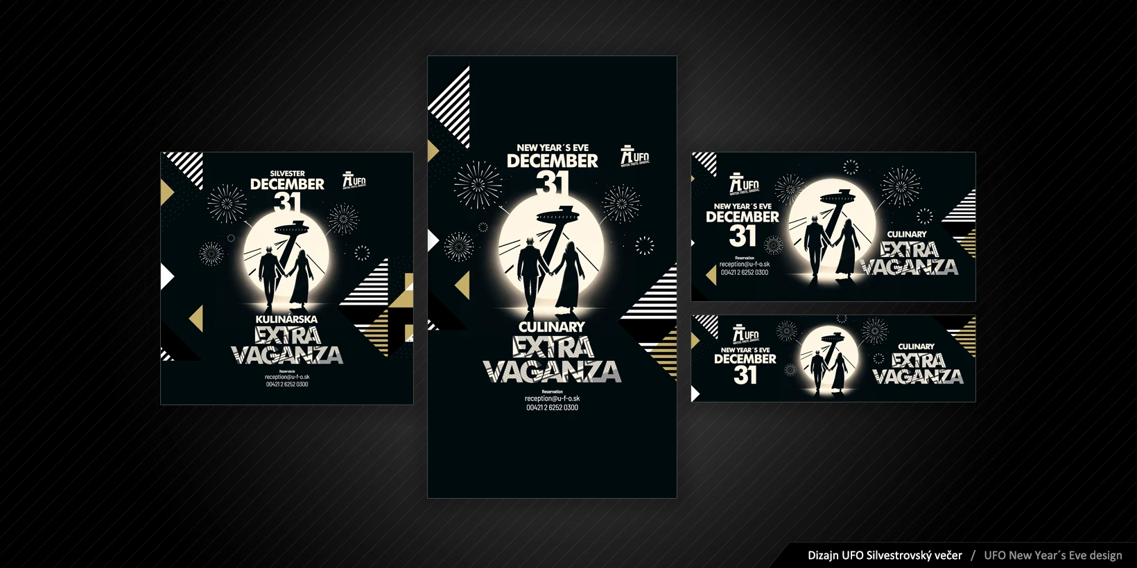 Dizajn reklamnej kampane UFO New Year´s Eve 2025