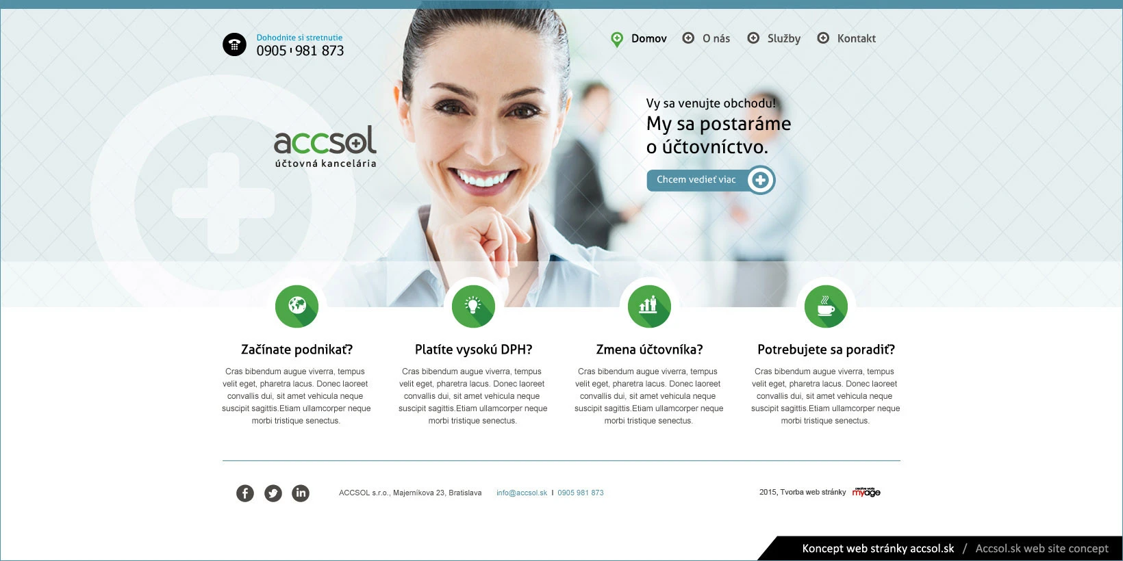 Konceptu designu web stránky