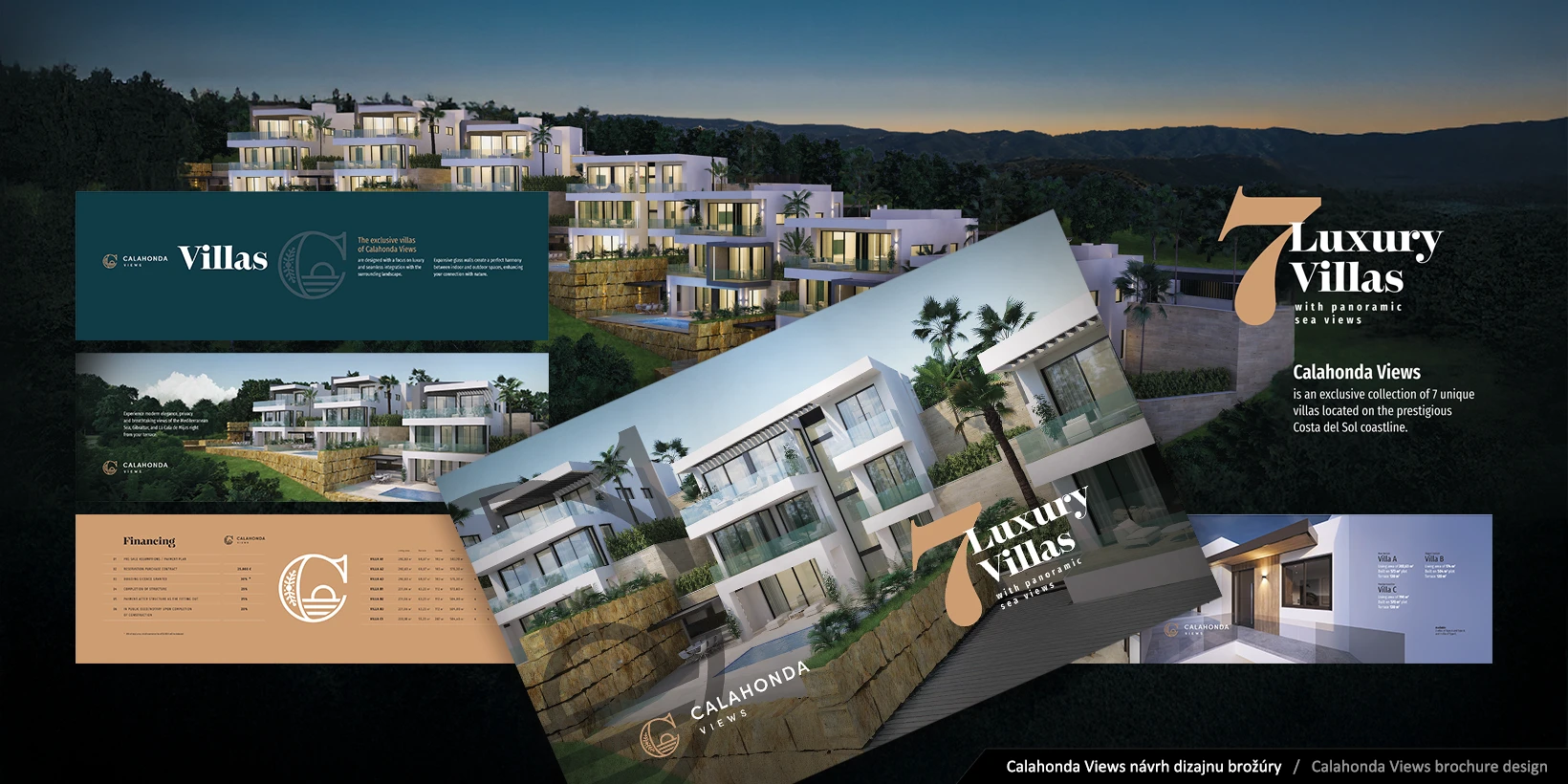Návrh dizajnu brožúry Calahonda Views