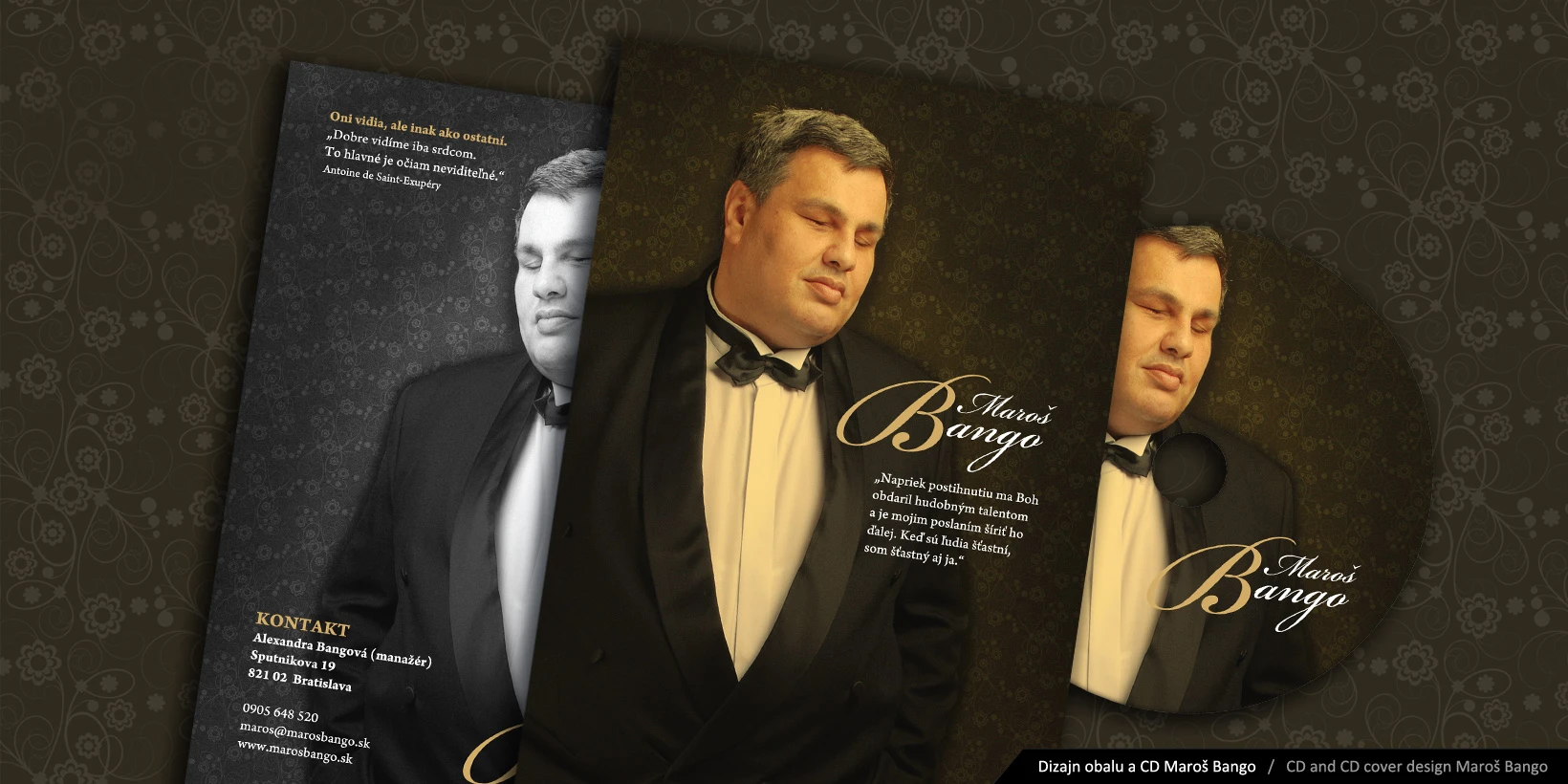 Návrh dizajnu CD a bookletu pre Maroša Banga
