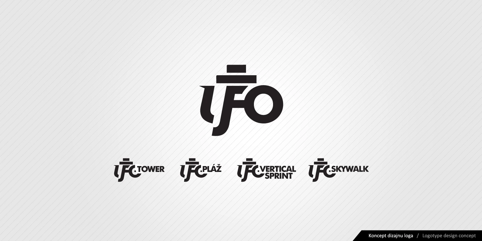 Návrh dizajnu konceptov loga UFO