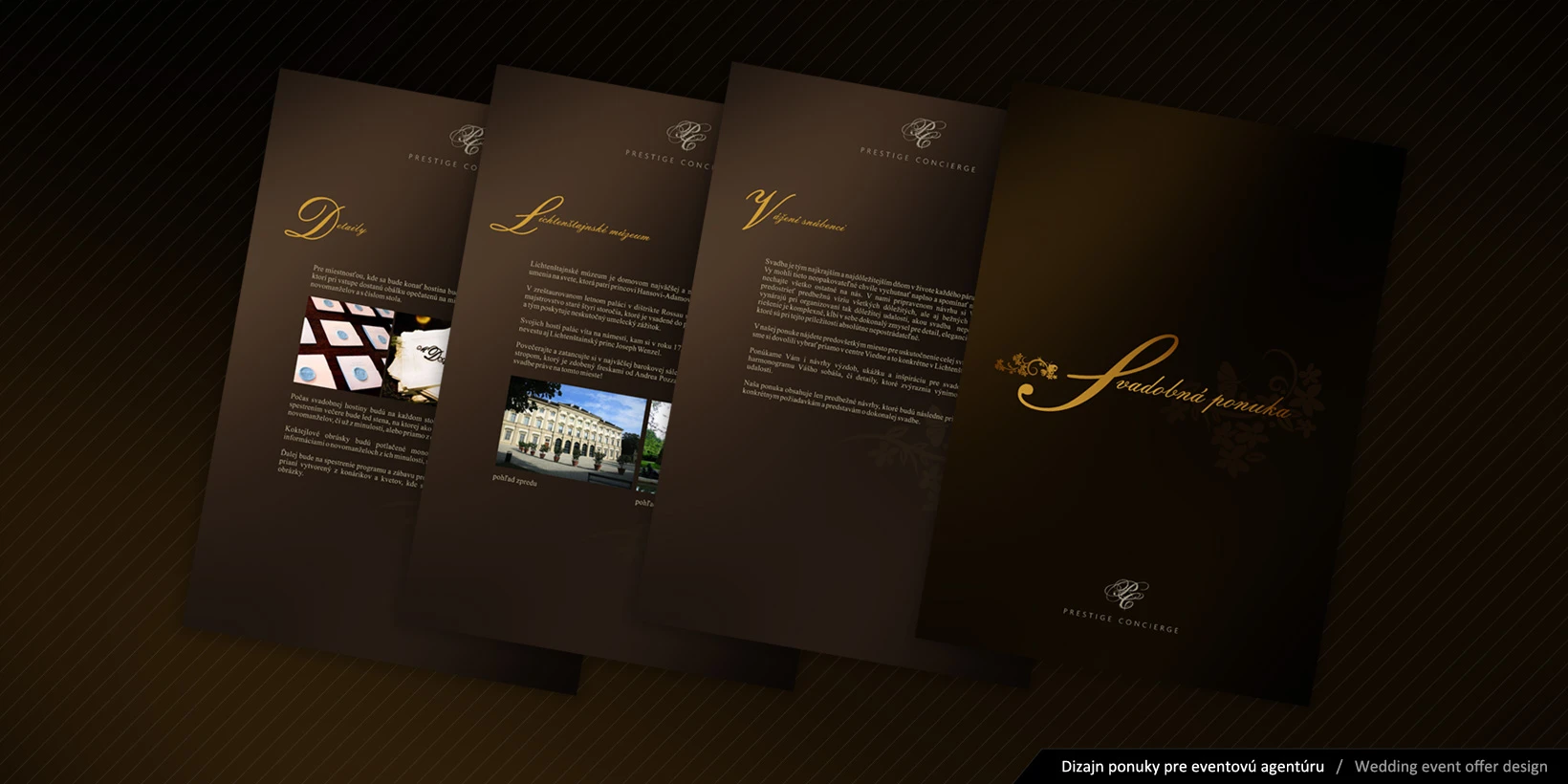 Návrh dizajnu prezentačného letáku Prestige Concierge