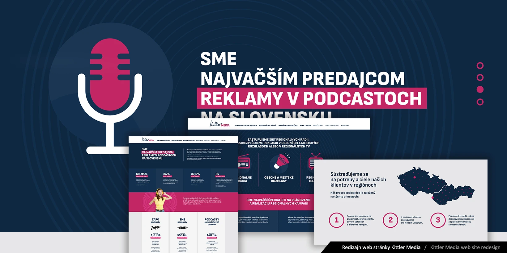 Tvorba redizajnu web stránky Kittler Media