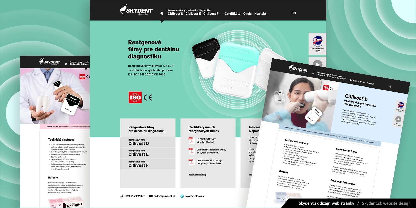 Redizajn web stránky Skydent