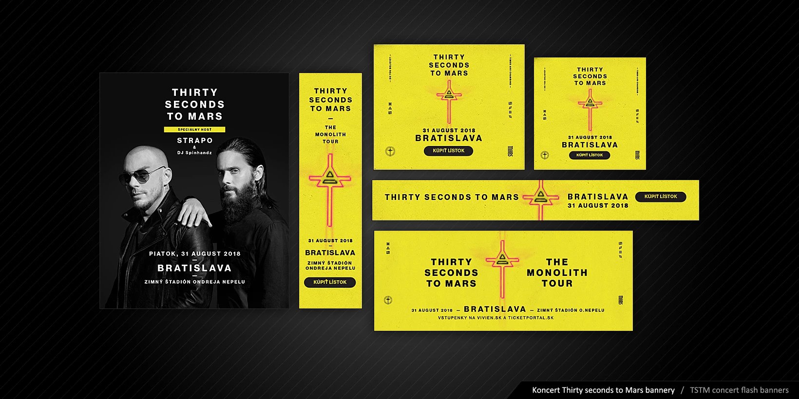 Tvorba dizajnov online kampane Thirty Seconds to Mars