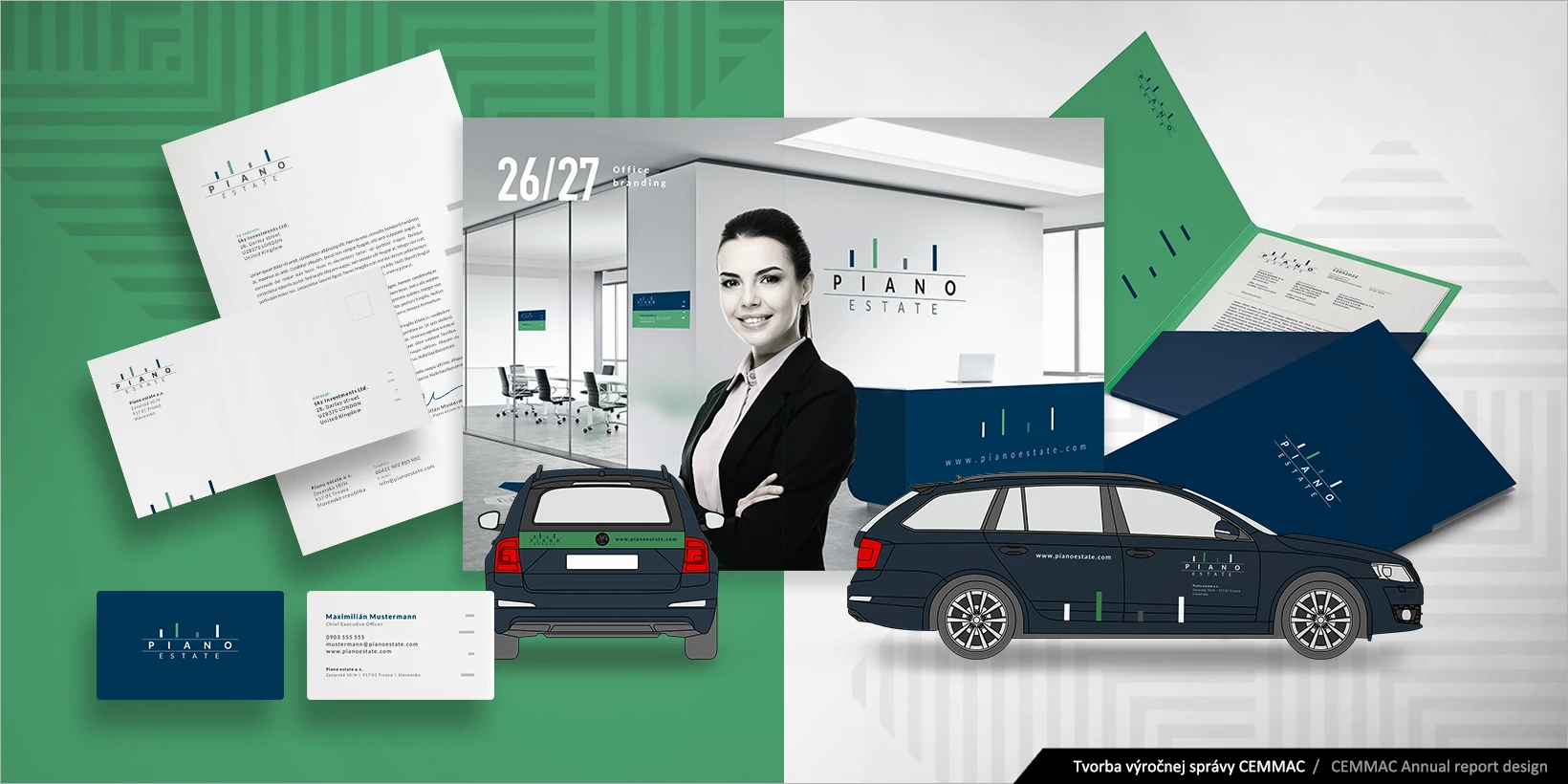 Tvorba firemného dizajn manuálu Piano Estate