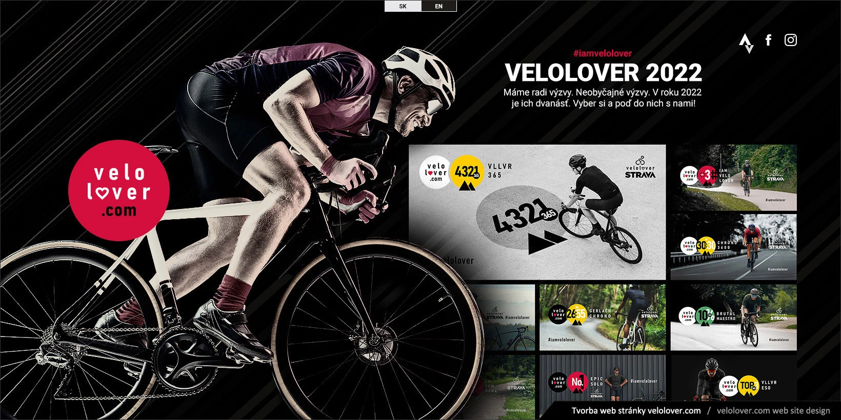 Tvorba web stránky velolover.com