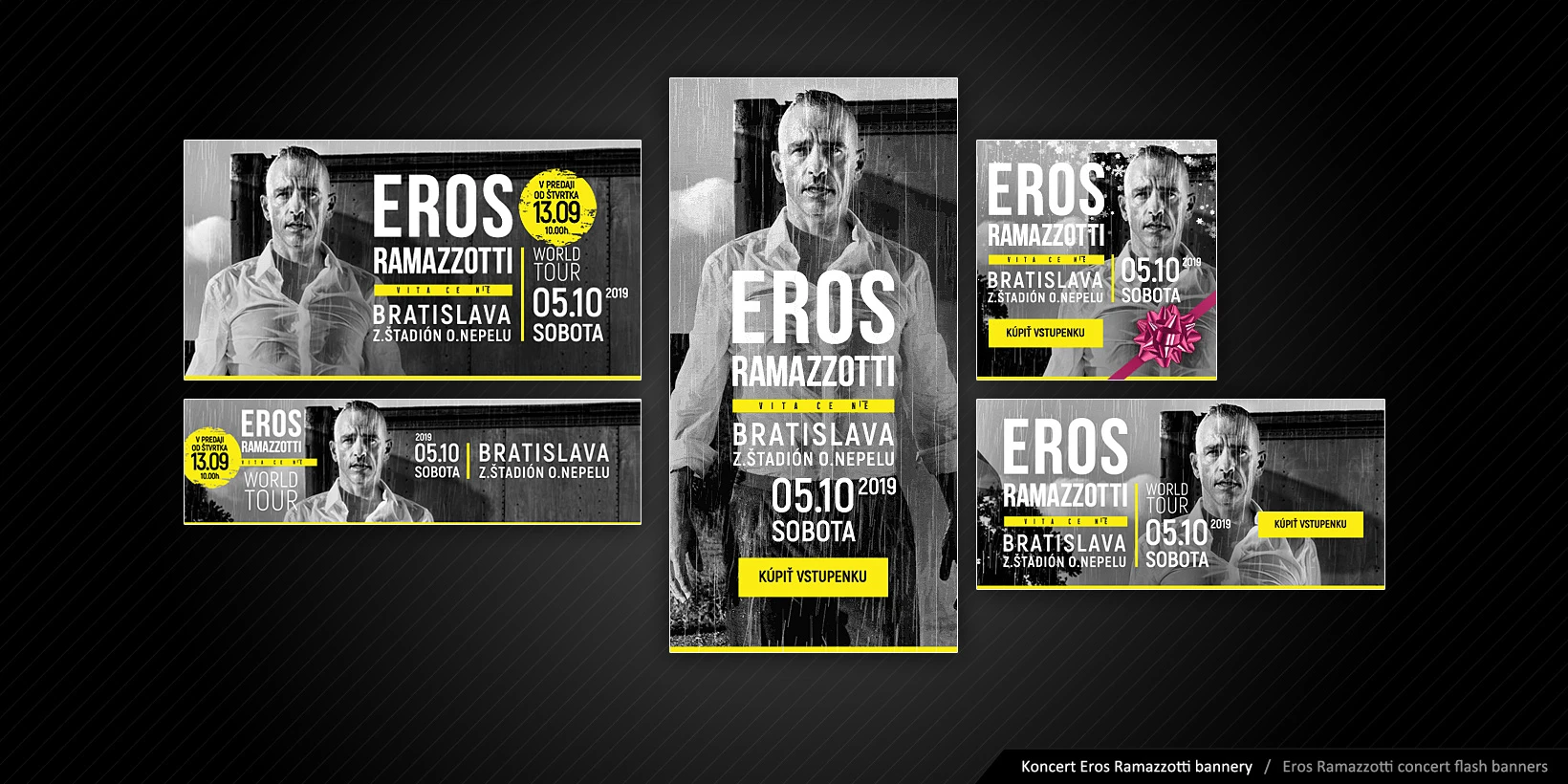 Tvorba online bannerov pre kampaň Eros Ramazzotti