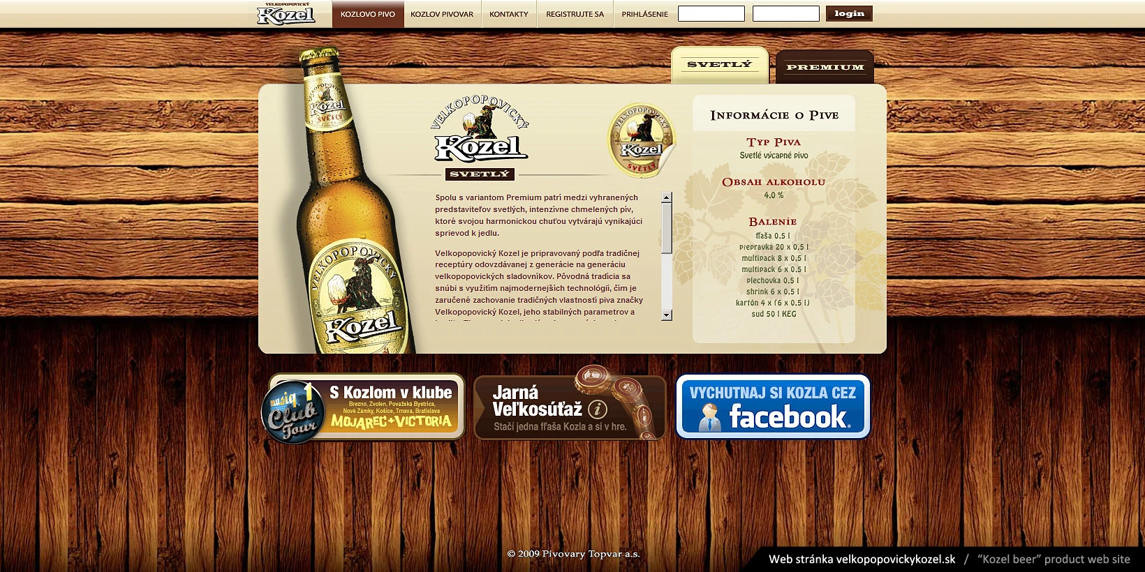 Tvorba web stránky Veľkopopovický Kozel