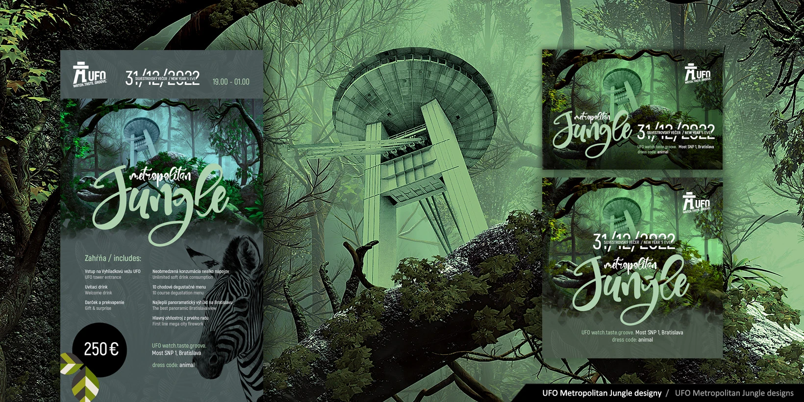 Dizajny pre reklamnú online kampaň UFO